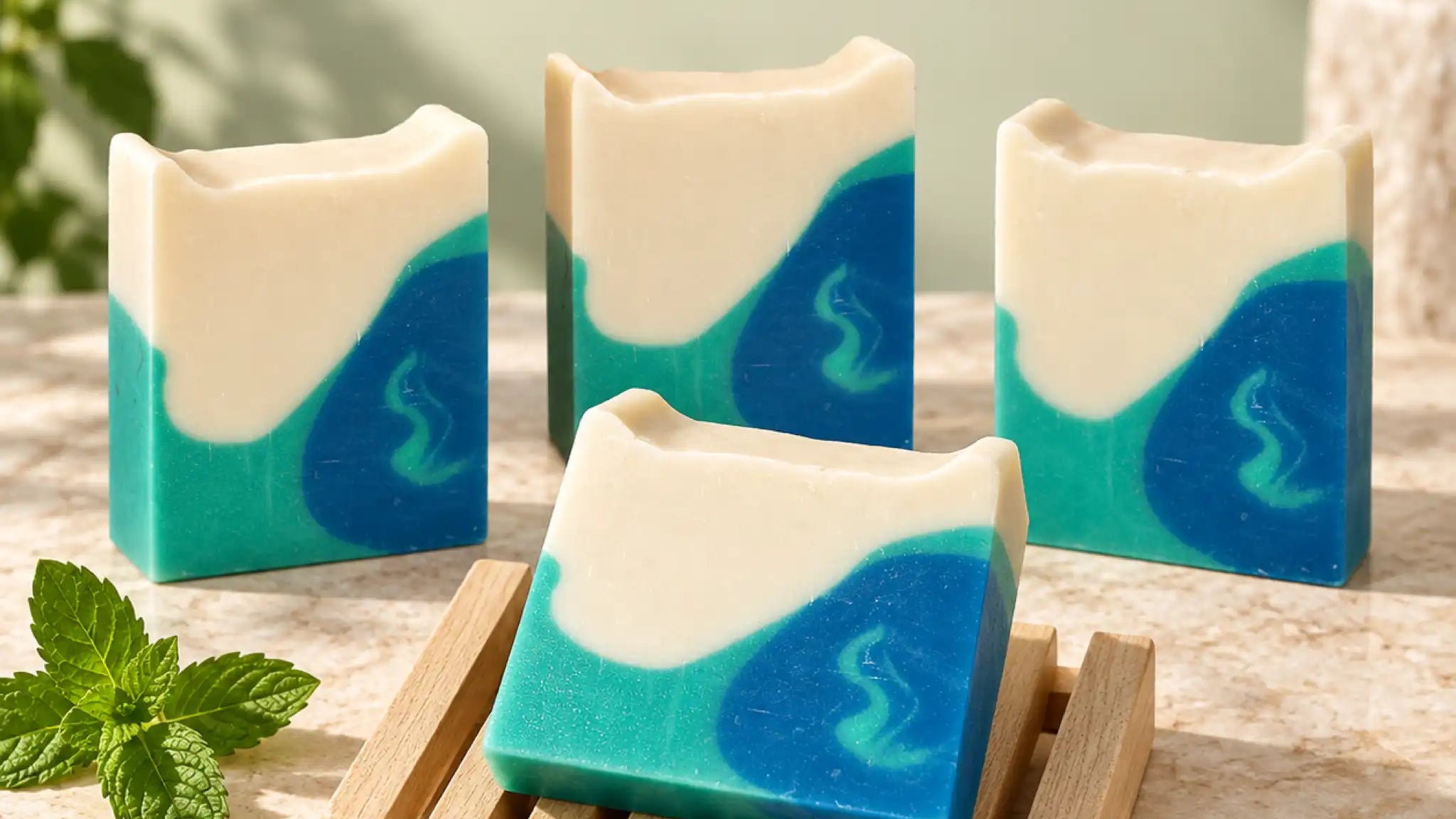 Cloudy Soap Peppermint handmade soap bars