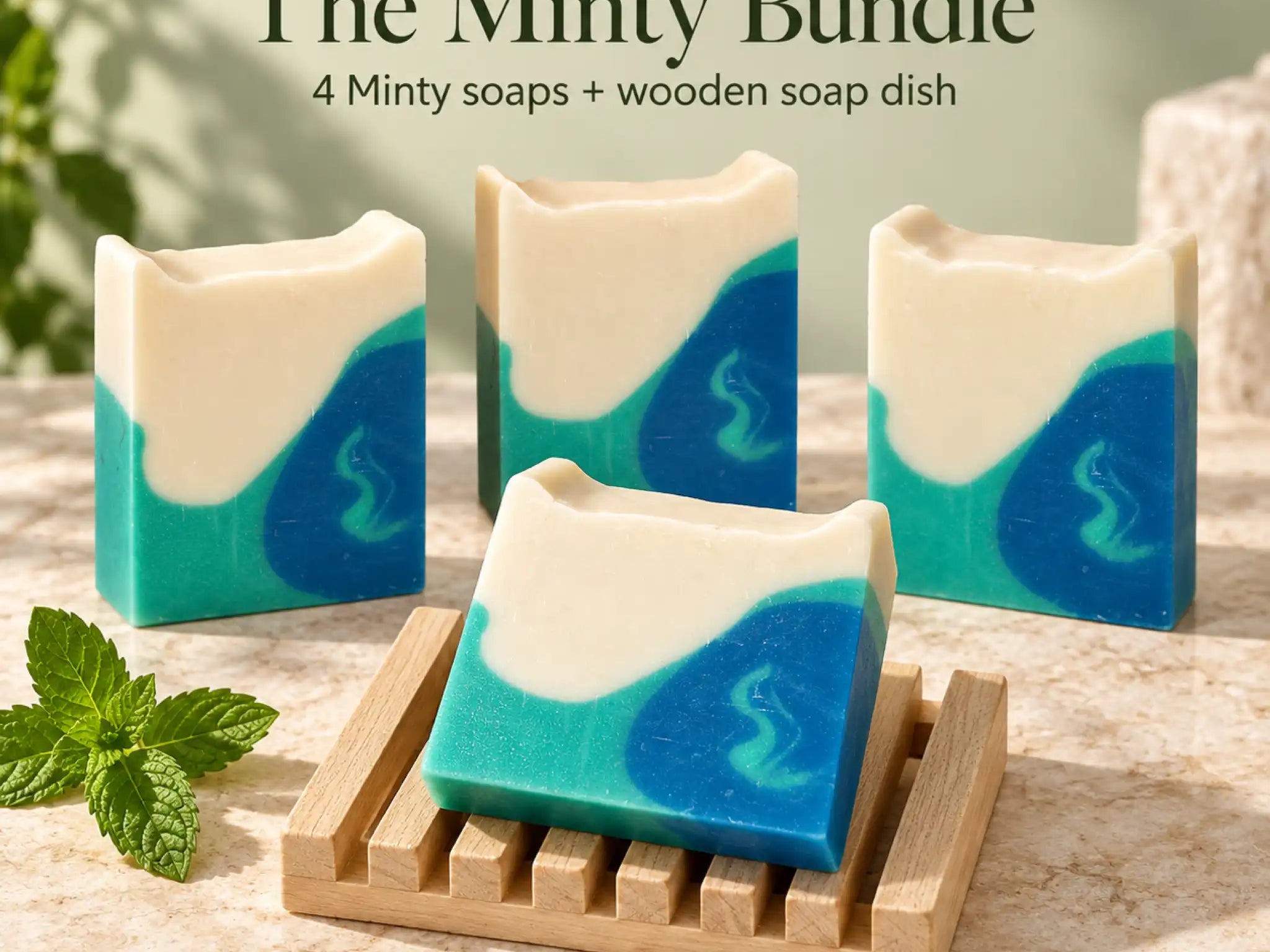 Cloudy Soap Peppermint handmade soap bars