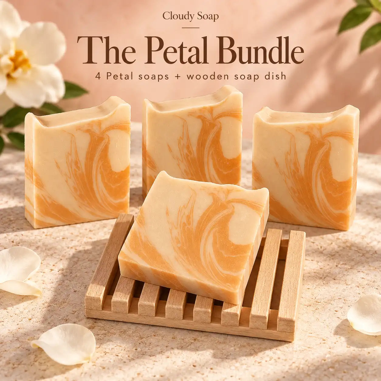 Cloudy Soap Petals handmade soap bars for dry and sensitive skin